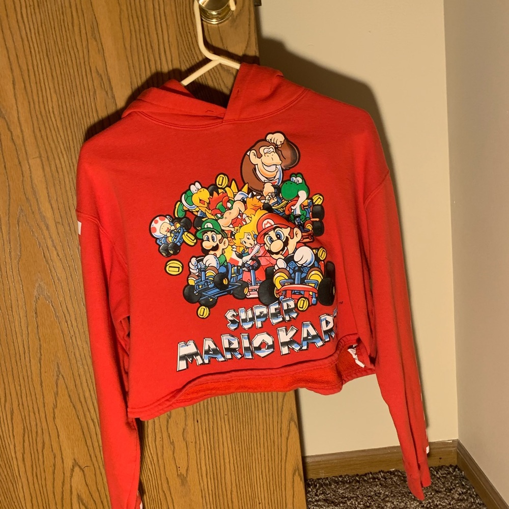 Mario kart crop hoodie size large